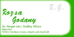 rozsa godany business card